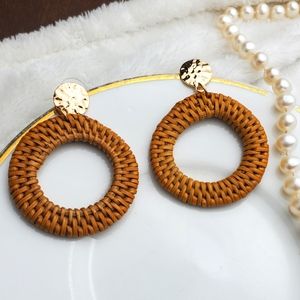 🌟5/$25 CIRCLE RATTAN GOLD EARRINGS